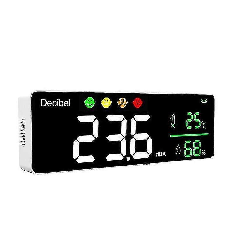 Dm1306d Digital Decibel Sound Meter Smart Noise Detector 30-130db Temperature And Humidity Monitor zxin
