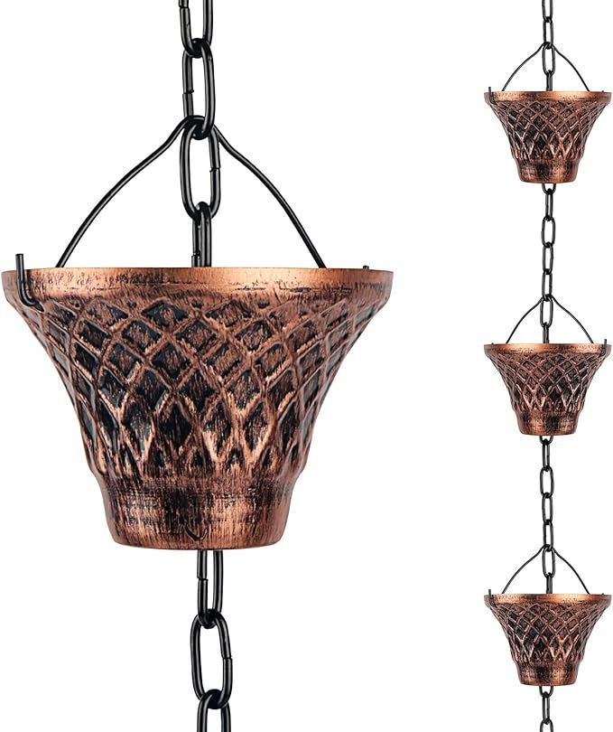 Rain Chain Gutter Downspout Substitution Decorative Garden Rainwater Diverter Outdoor Home Decor