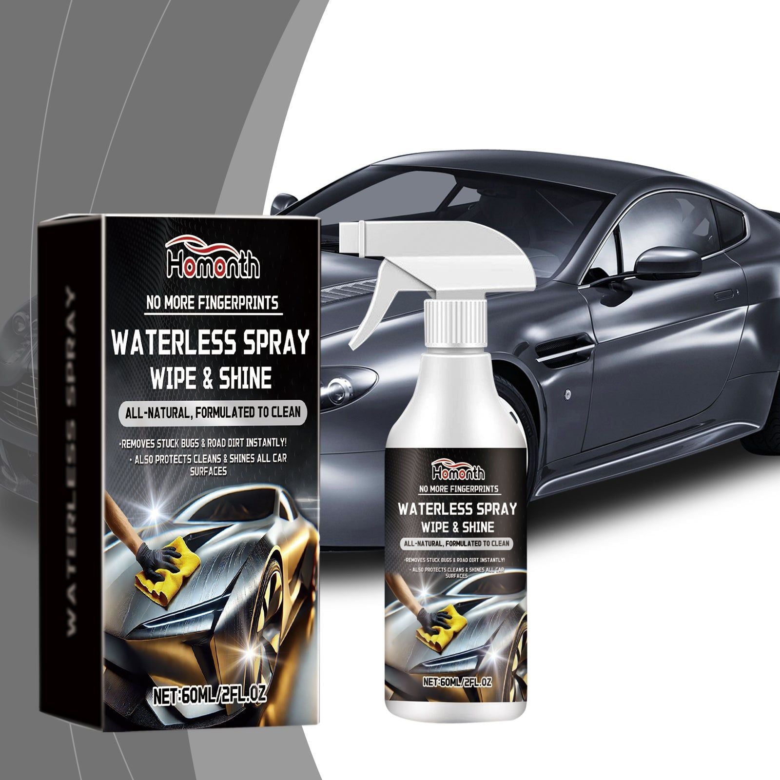 Car Surface Cleaner, Stain Remover, Eco-Friendly, Quick Shine, Scratch-Free ,60ml