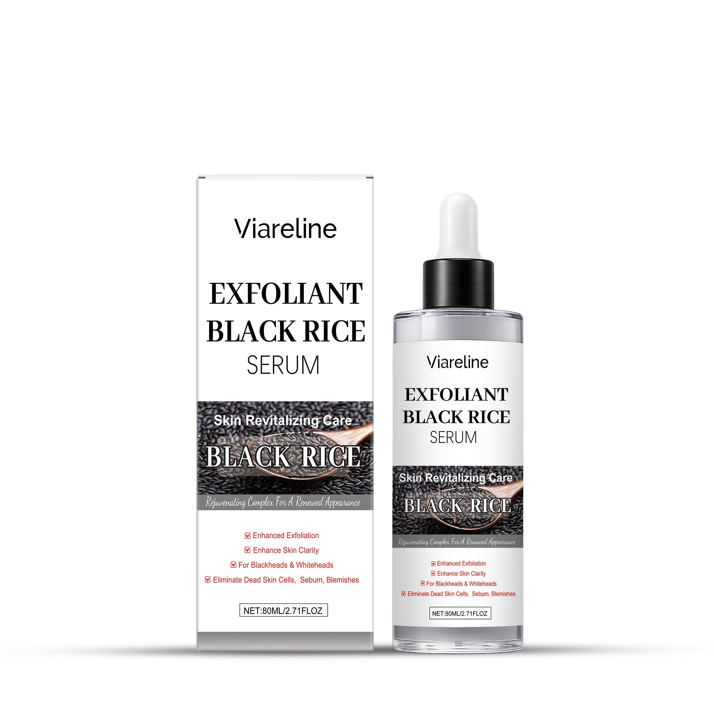 Black Rice Keratin Essence, Brightening Facial Skincare for Clear, Smooth Skin ,80ml