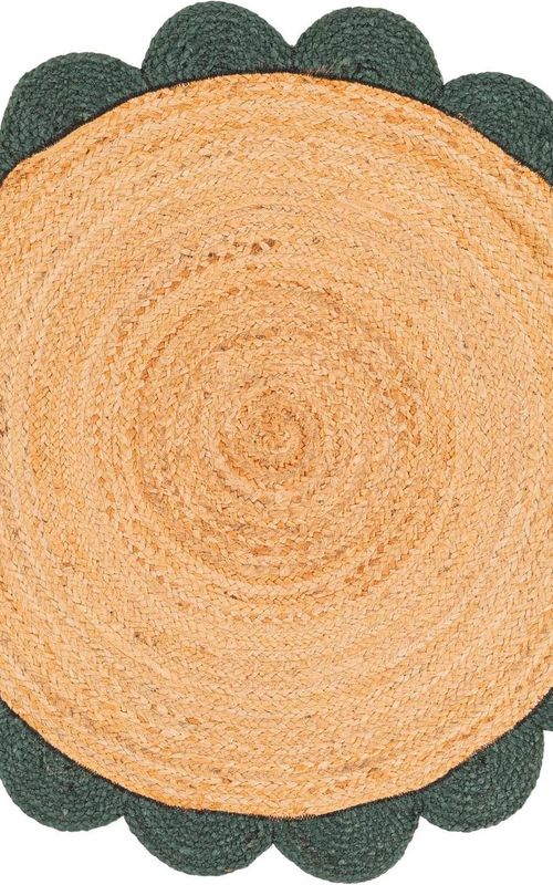 Handmade Braided Natural Jute Eco Friendly Round Floor Area Rug