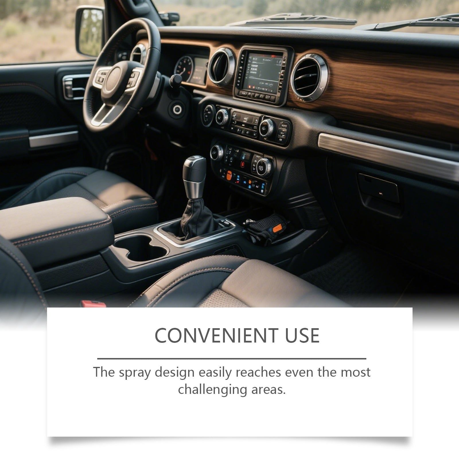 Car Interior Cleaning Spray, Quick Stain Removal, Gentle on Leather and Plastic ,120ml