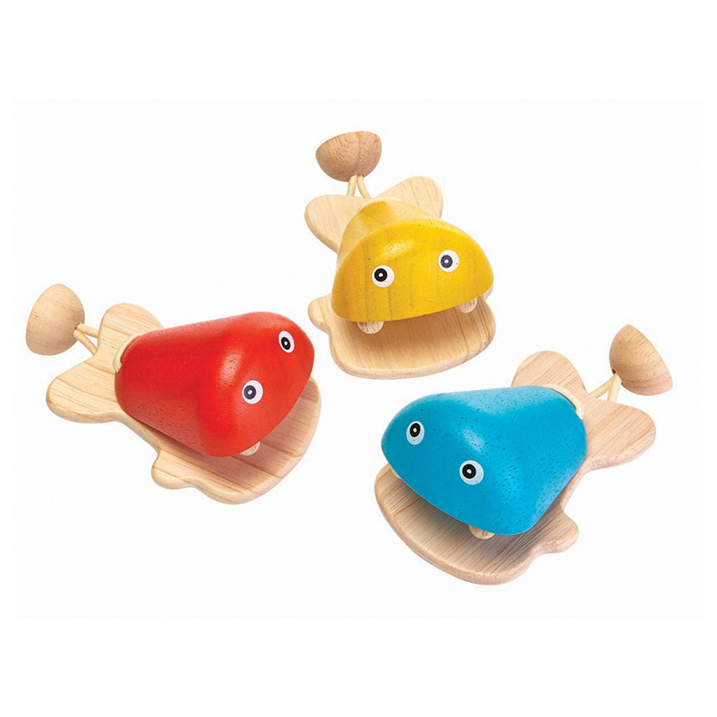 كاستانيت السمكة من PlanToys — لعبة موسيقية خشبية