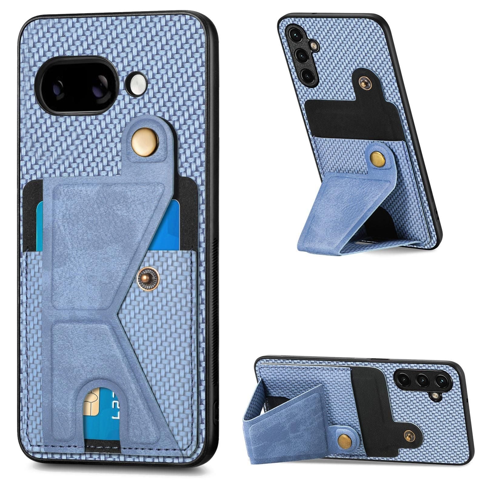 Carbon Fiber Wallet Case For Google Pixel 9a