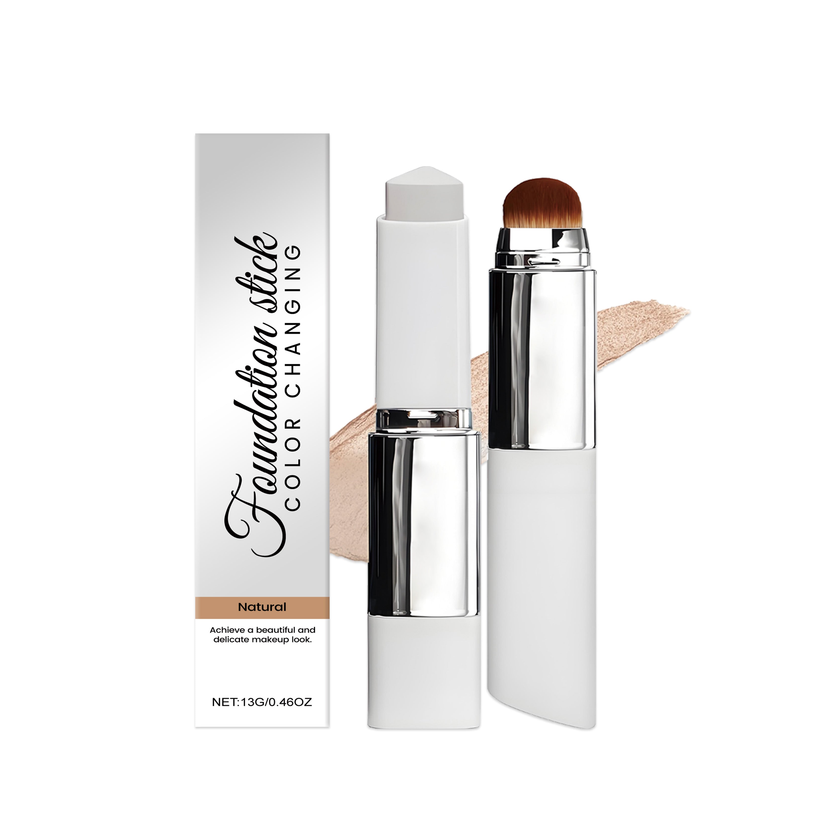 Color Changing Foundation Stick, Hydrating Concealer, Flawless Makeup, Long-Lasting ,13g