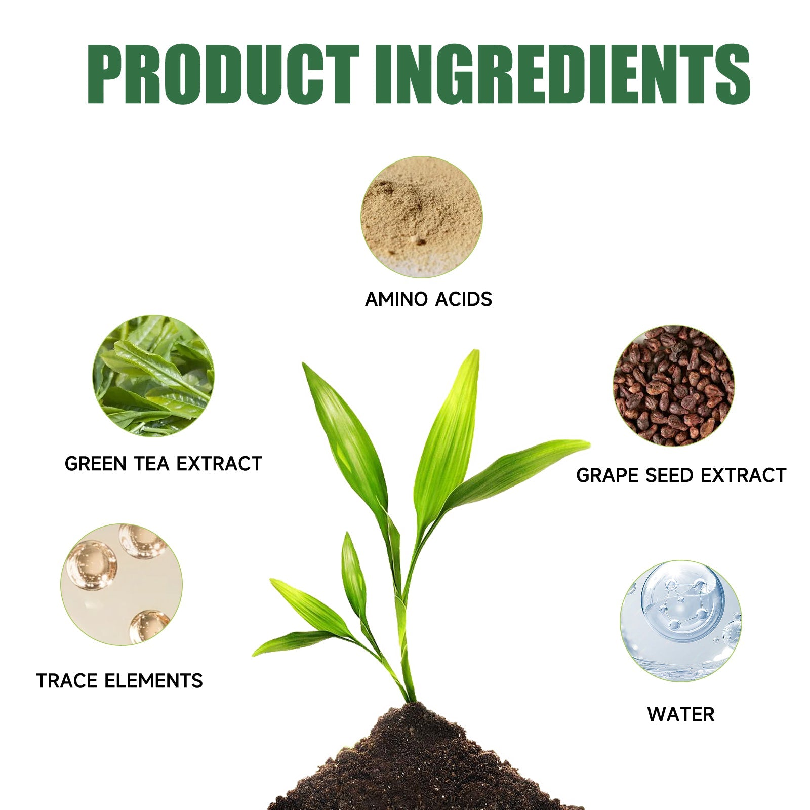Boost Plant Growth with Green Wood Nutrient Liquid Fertilizer, Trace Elements for Healthy Roots ,38ml*3pcs