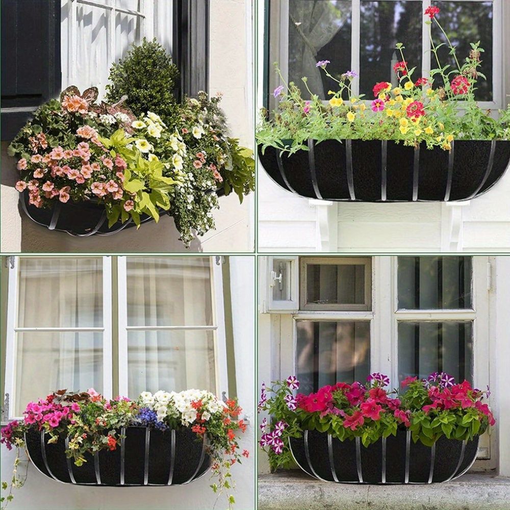 3Pcs Planter Basket Liners Fabric Window Box Liners Trough Planter Liner Replacement