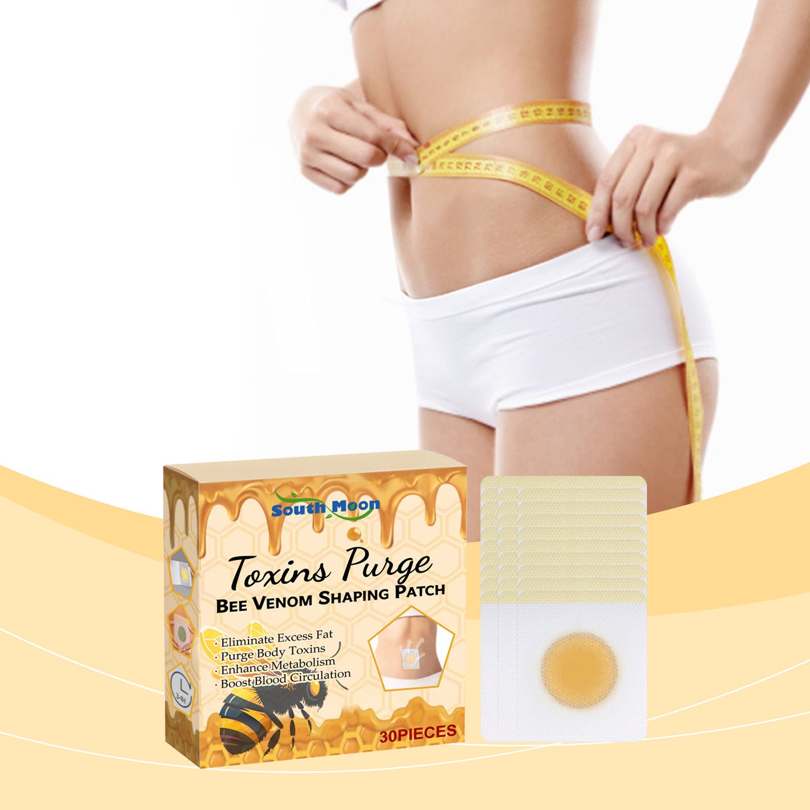 Body Care Patch, Nourish Skin, Slimming, All Over Body, Natural Ingredients ,30pieces