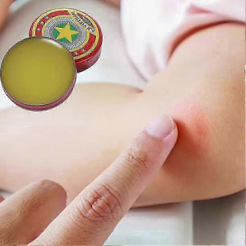 10PCS  3g Gold Tower Star Tiger Balm Cream Natural Herbs Itching Mosquito Repellent Menthol Treatment Headache Dizziness