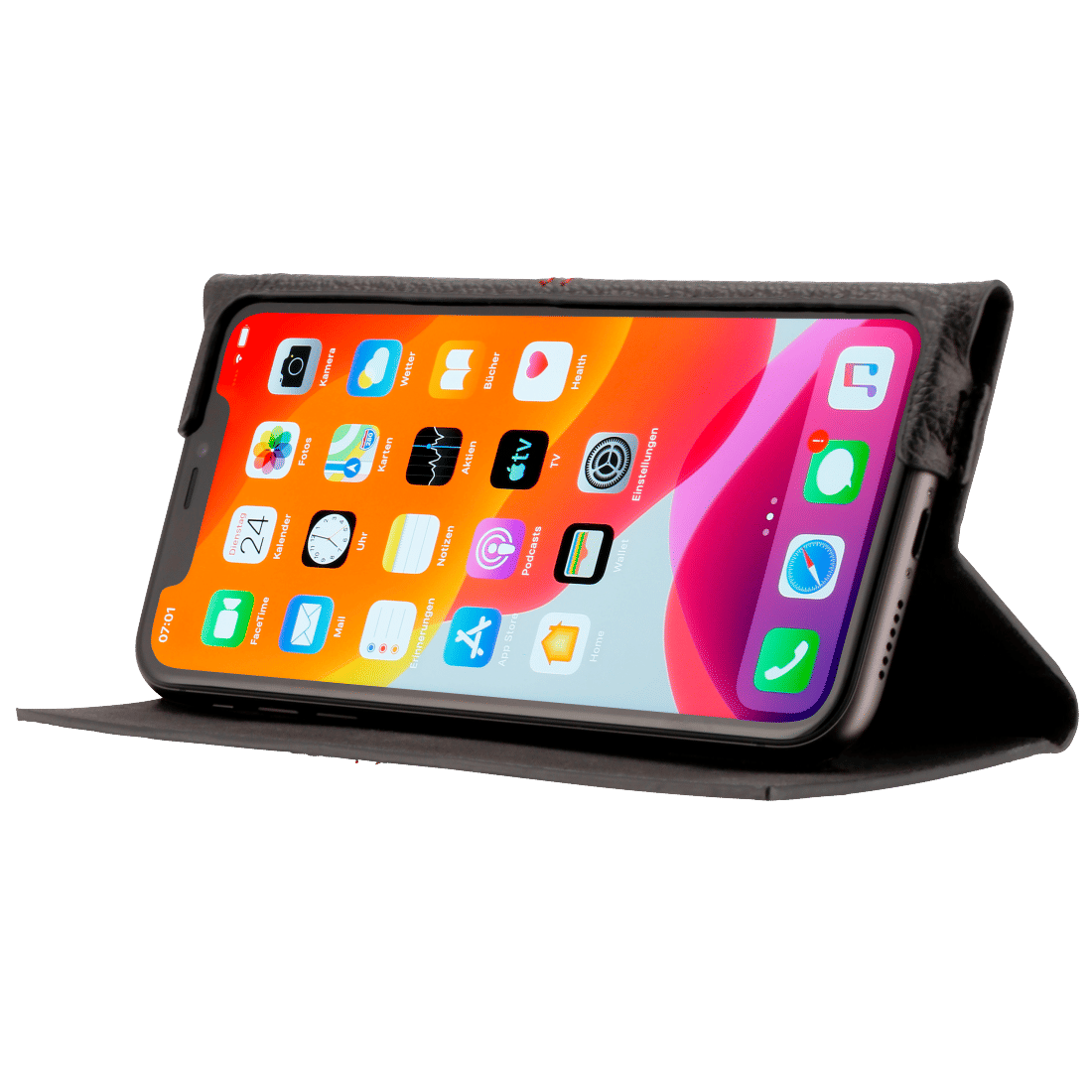 HAMA 187411 Booklet "Red Sensation No. 6" for Apple iPhone 11, black/red