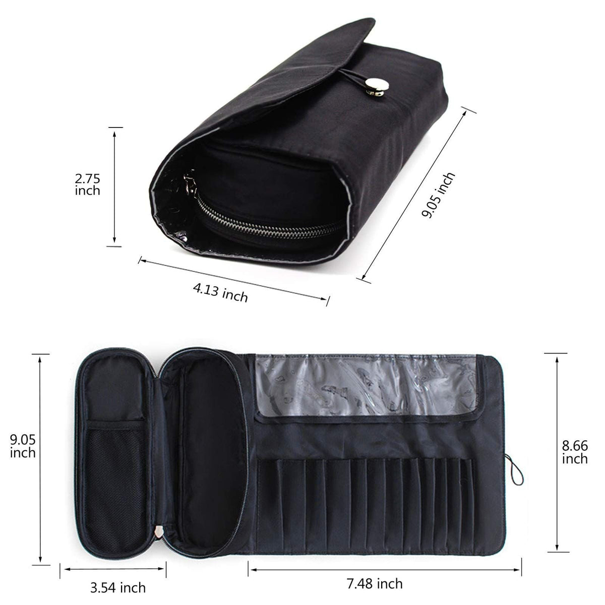 Makeup Brush Organizer Makeup Storage Bag Brush Holder Cosmetic Bag Roll Up Holder