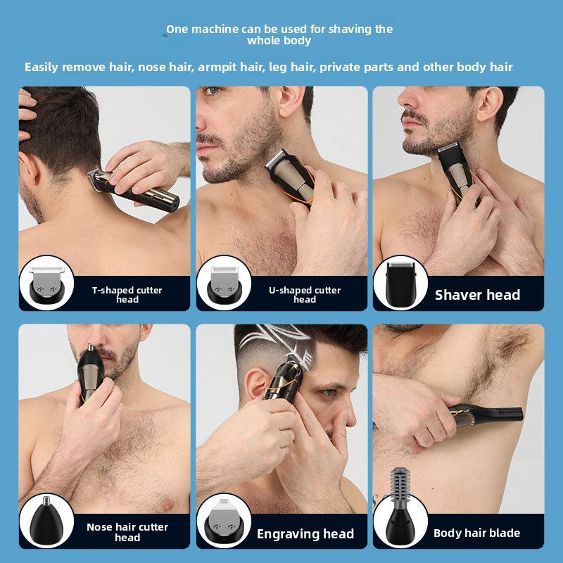 6-in-1 Waterproof Hair Clipper