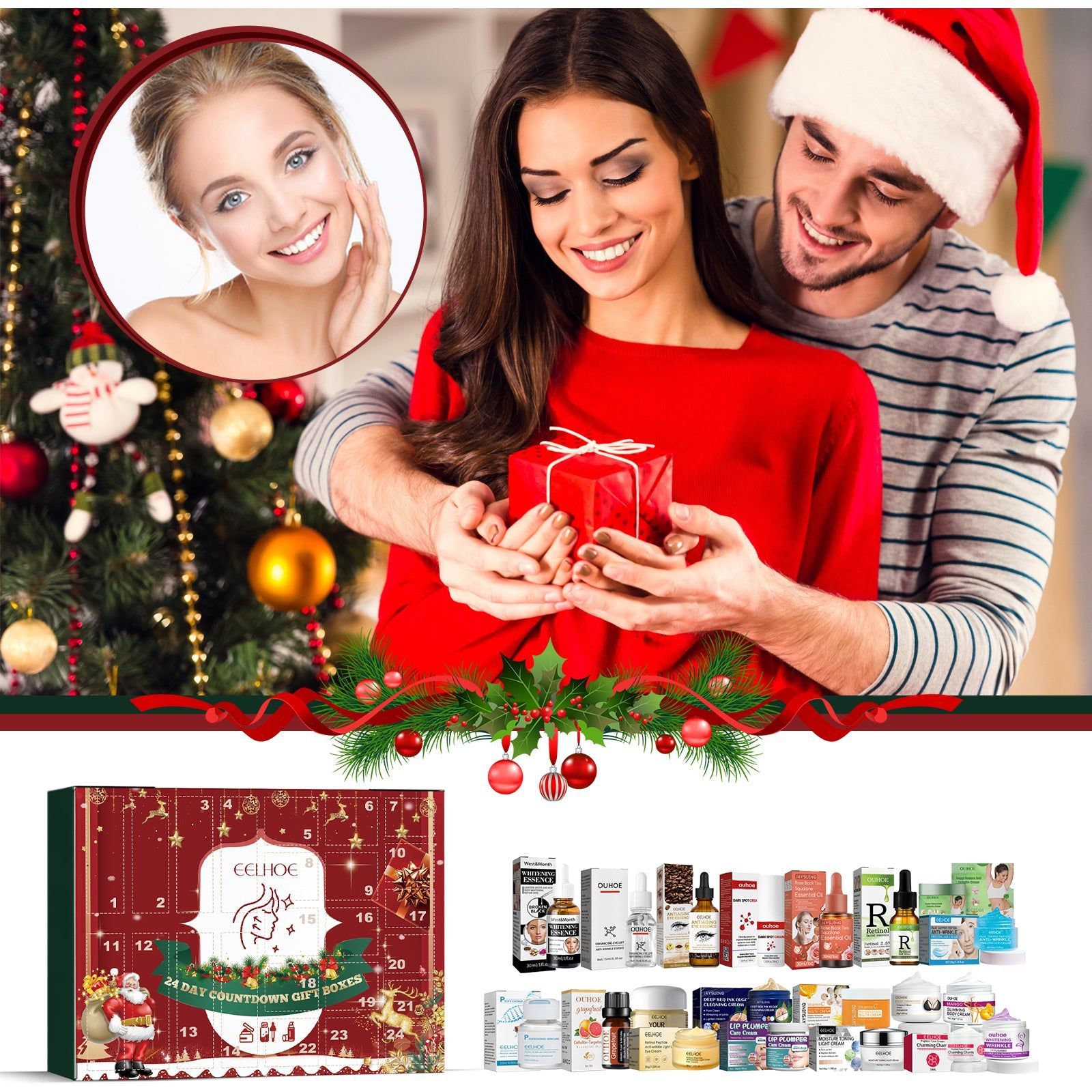 Christmas Beauty Blind Box, Skincare Surprise, Moisturizing, Anti-Aging, Gift Idea ,1set