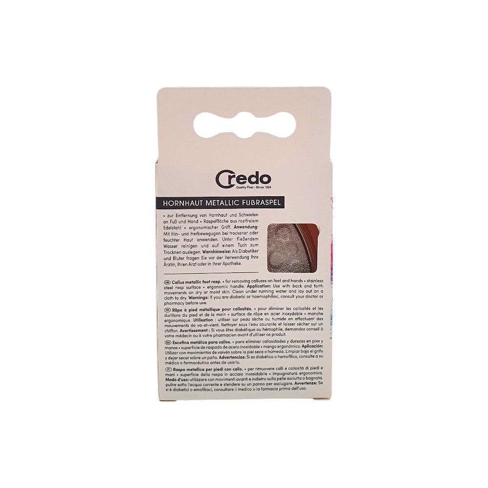 Credo Metallic Foot Rasp, Stainless Steel Surface