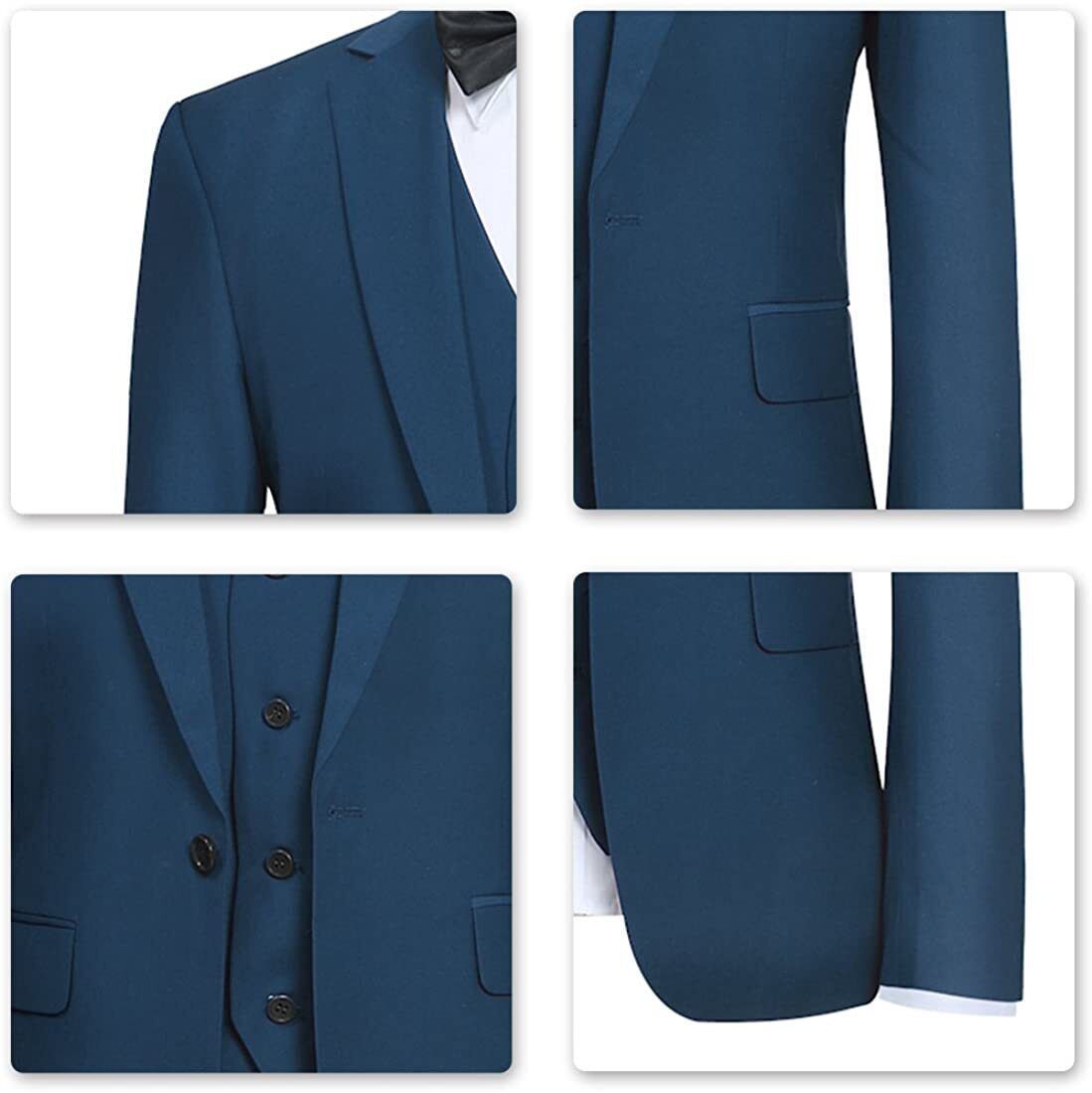Blue Tuxedo Suit For men Wedding Coat pant 3 Piece Partywear Office Formal wear