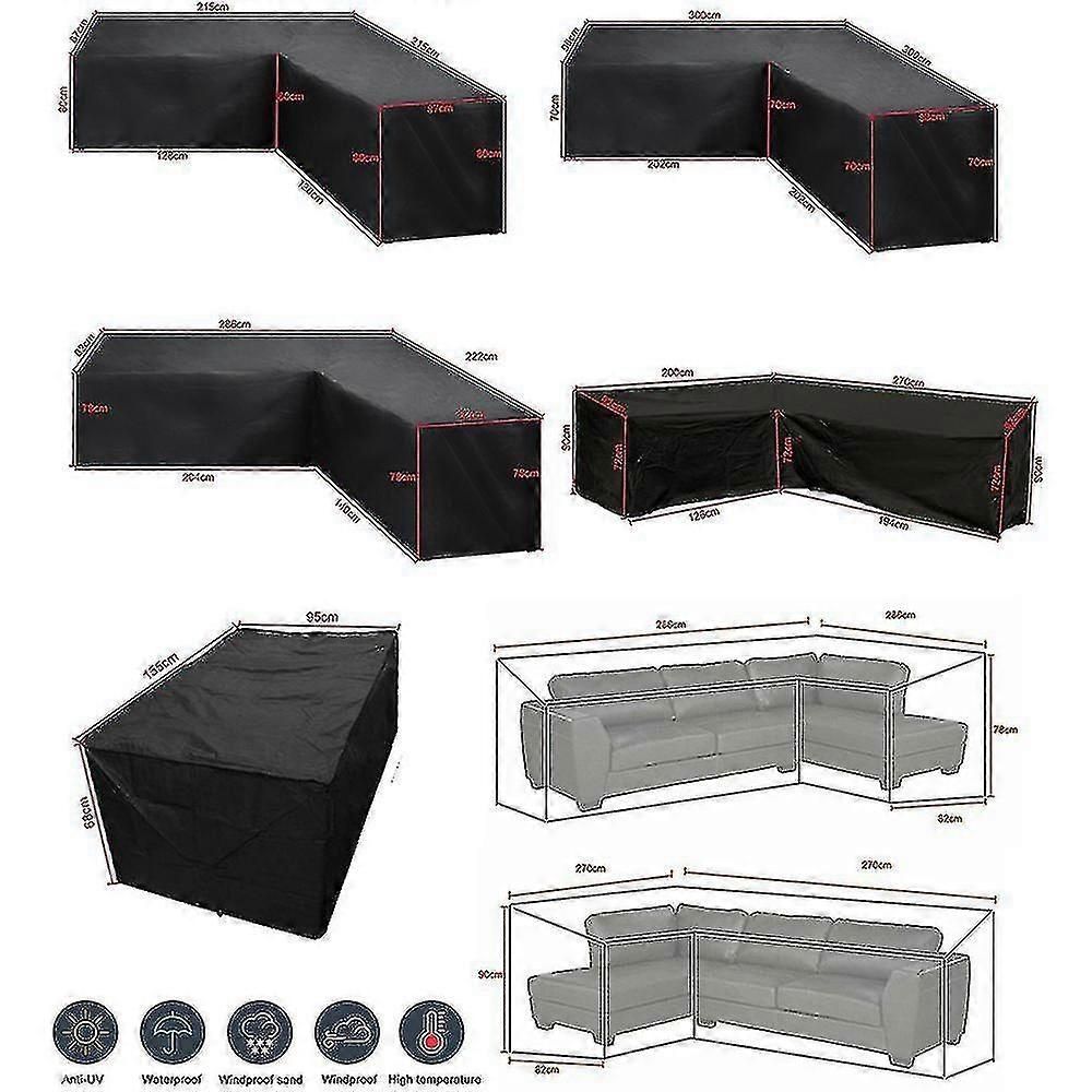 Corner Sofa Cover Waterproof Garden Furniture Set Cover Outdoor Sectional Furniture Cover Cy zxin