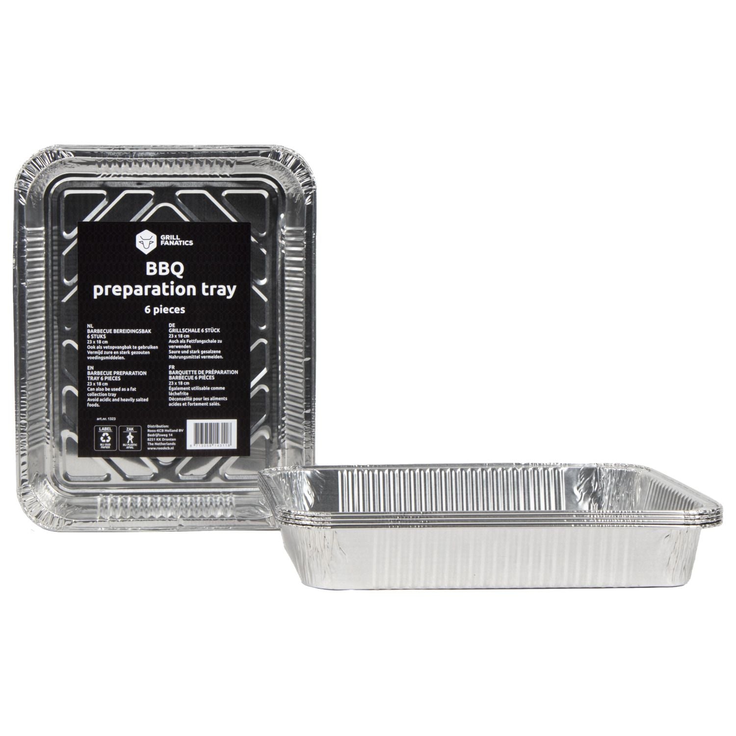 Grill Fanatics BBQ Preparation Tray 6 Pieces, 23x18cm