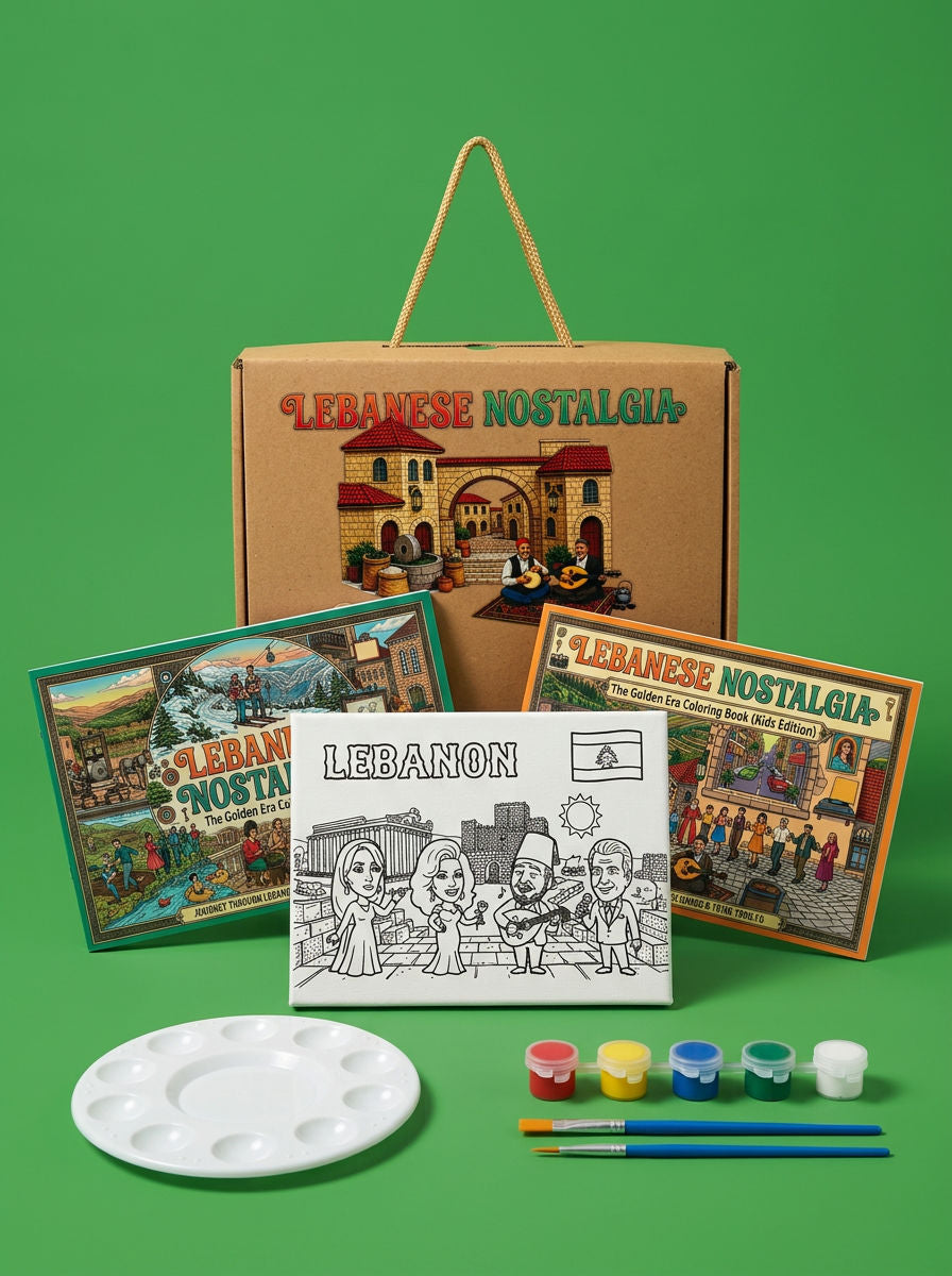 Kids Zone Lebanese Nostalgia: The Golden Era Coloring Experience - Box Set