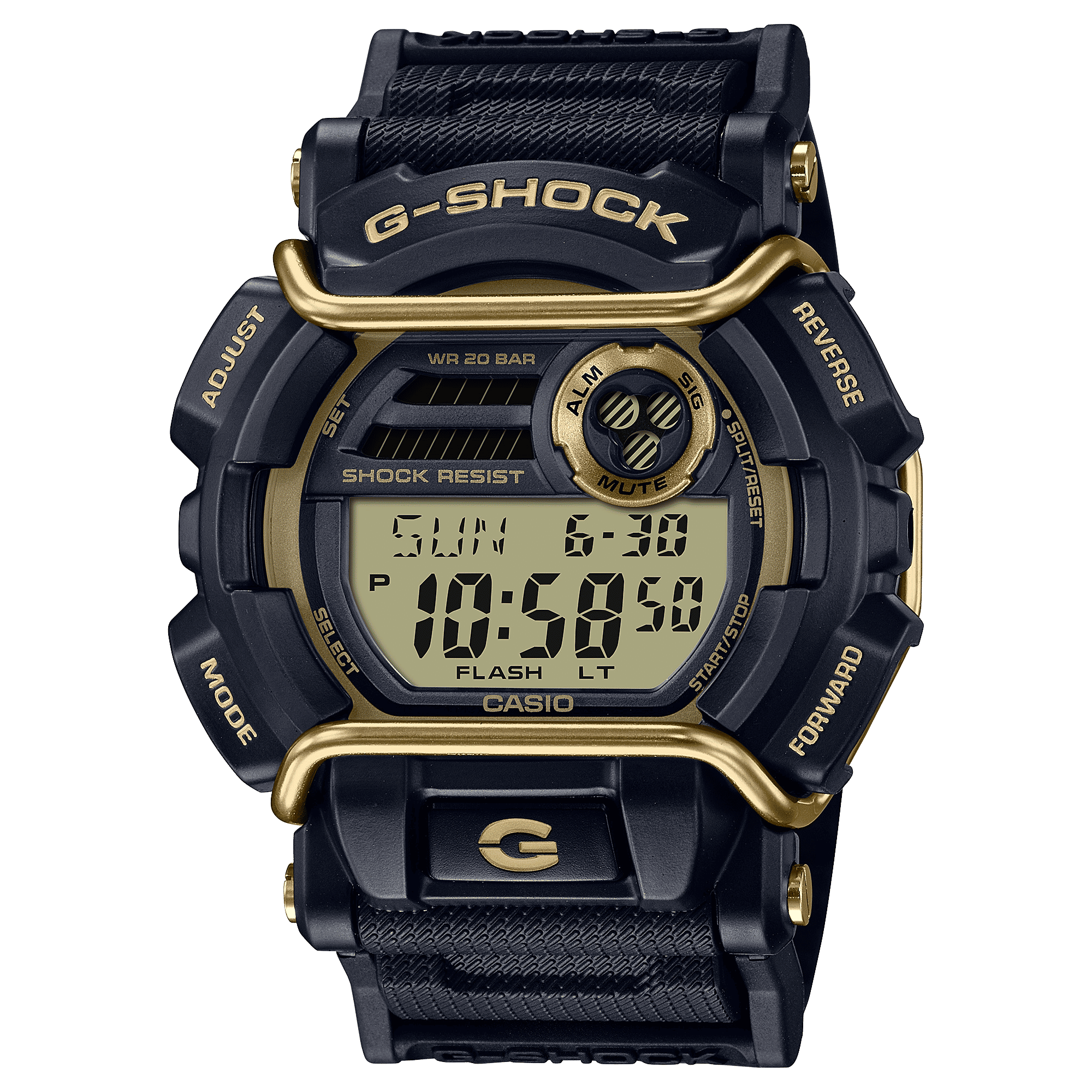 Casio G-SHOCK GD-400GB Gold Accent Digital Watch