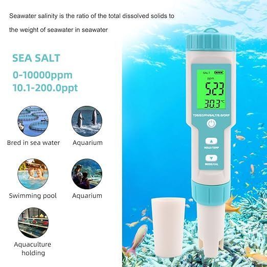 7 in 1 PH Meter Gomass 0.01 High Accuracy ph Tester Digital for Water