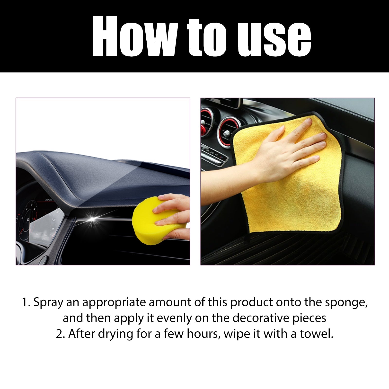 Car Interior Cleaning Plastic Restorer, Scratch Repair, Dust-Proof Coating ,1set