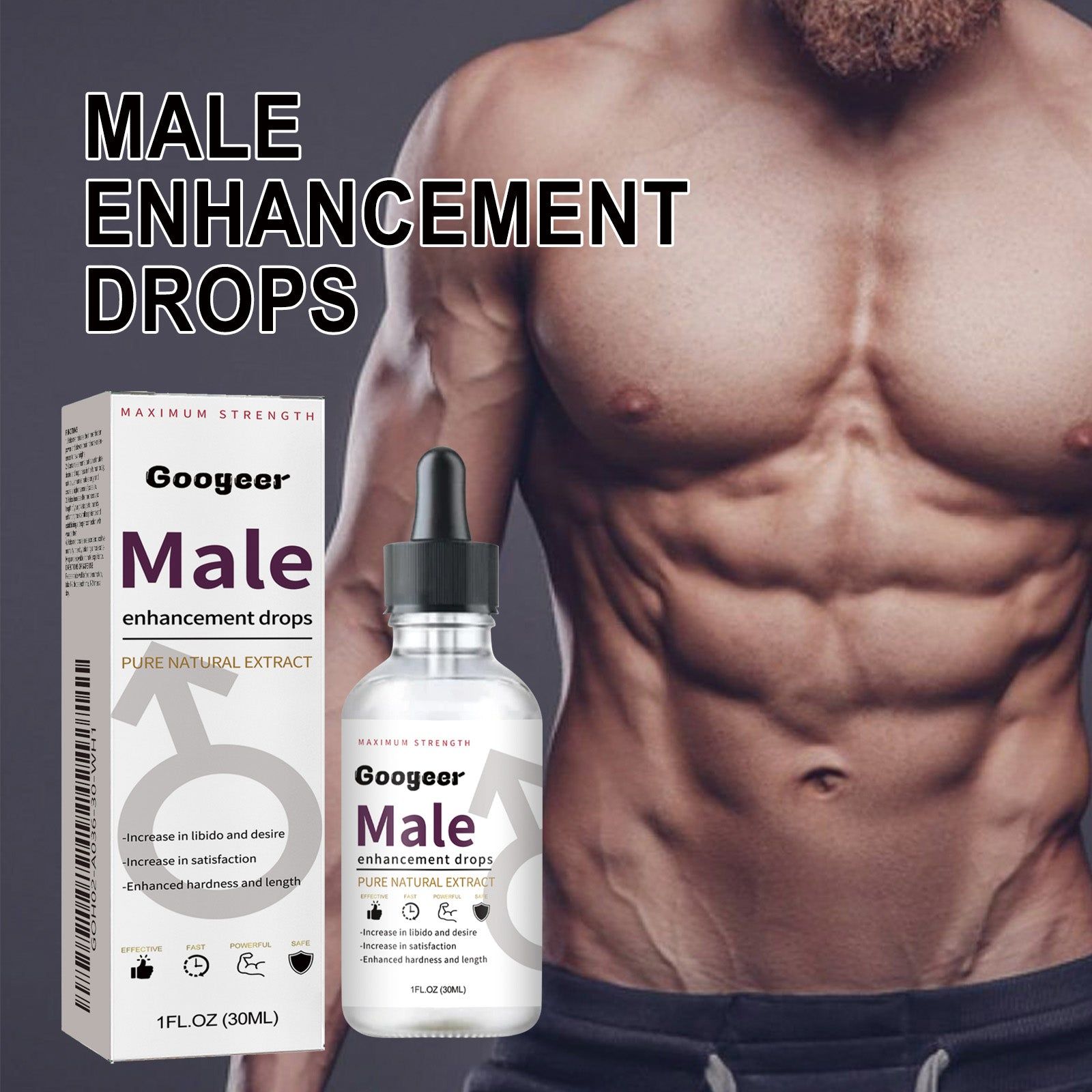 Boost Male Energy Naturally, Enhance Body Care, Increase Passion and Confidence ,30ml