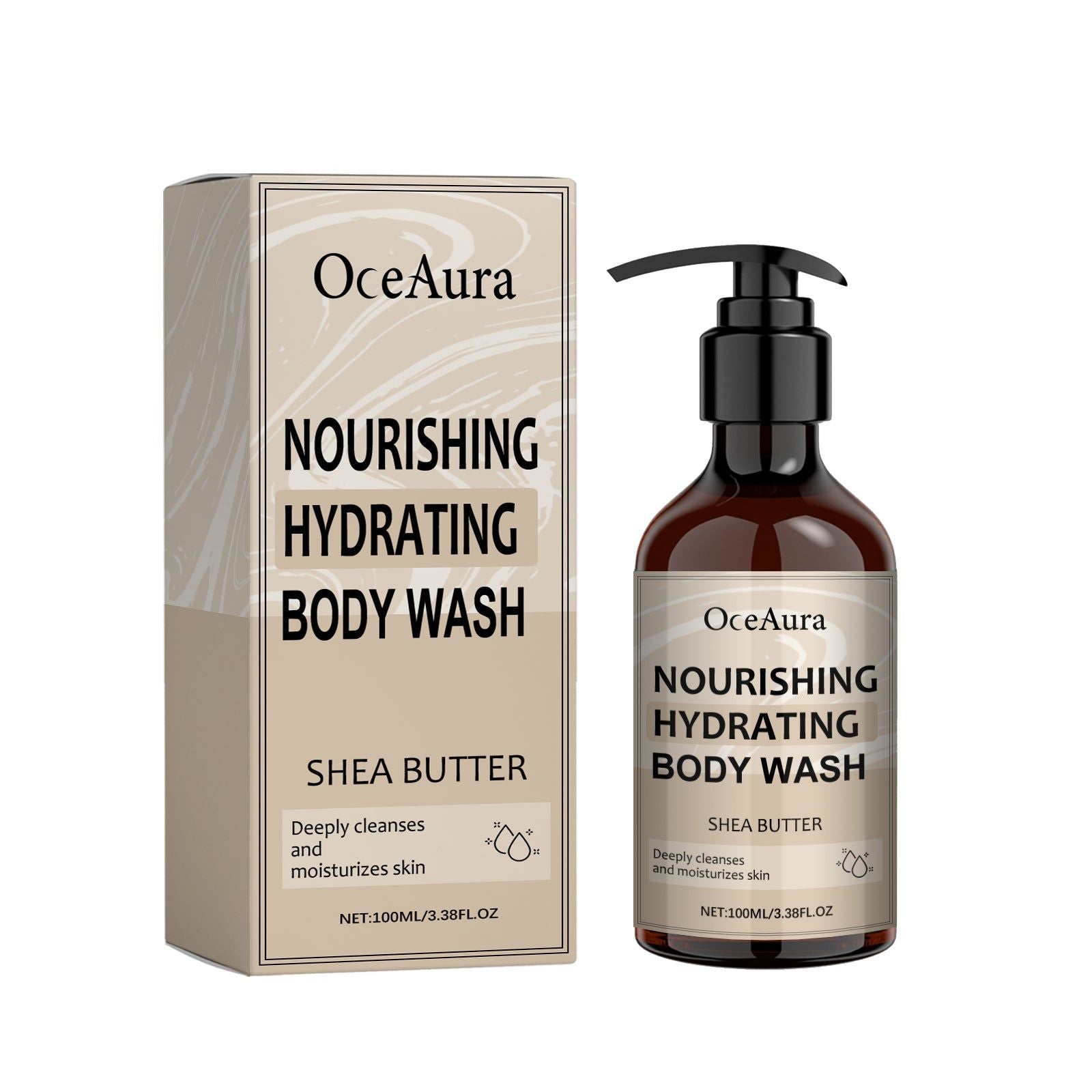 Hydrating Body Wash, Moisturizing, Skin Firming, Natural Avocado, Refreshing Clean, 139g ,100ml