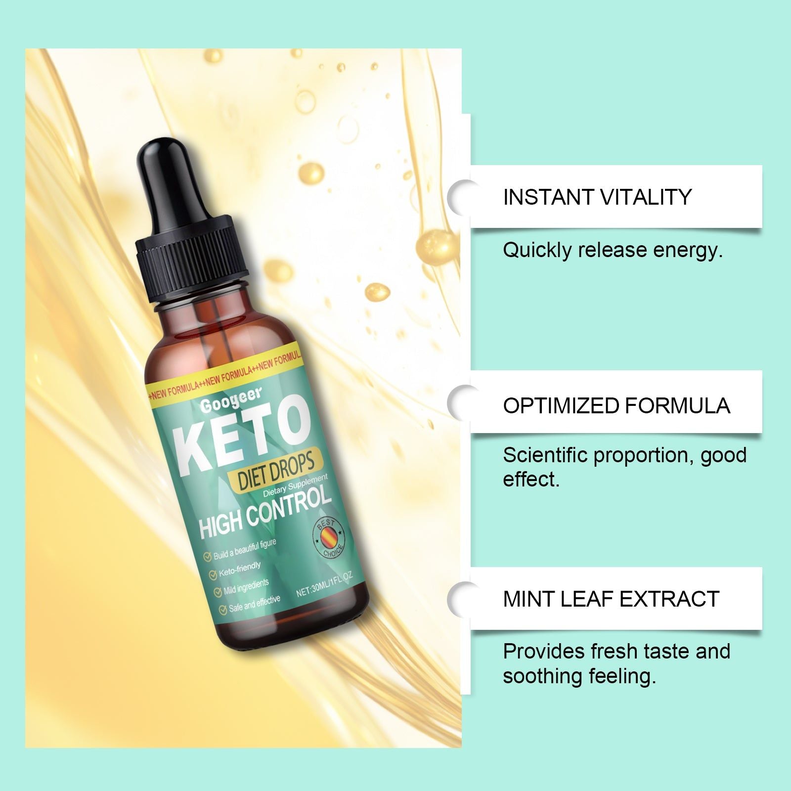 Body Care Diet Drops, Boost Energy, Keto Friendly, No Sugar, Fast Results ,30ml