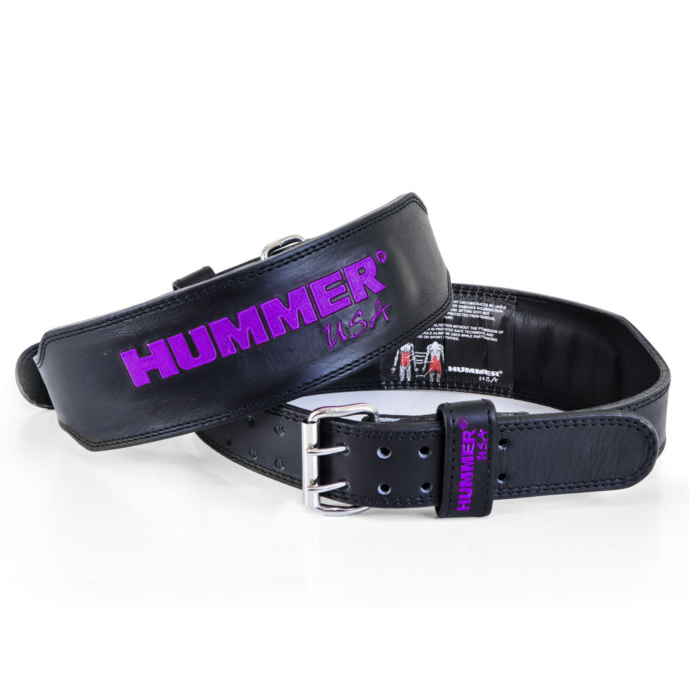 HMR USA Fitness 1993-01 Leather Belt Blk/Purple (S)