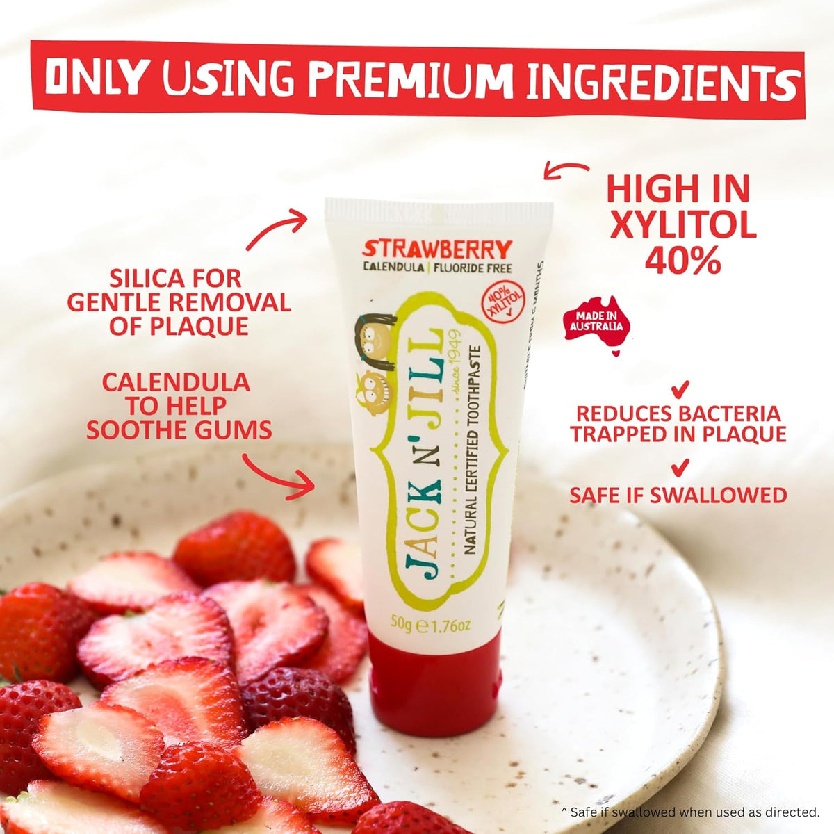 Jack N' Jill Natural Certified Toothpaste - Banana 50g