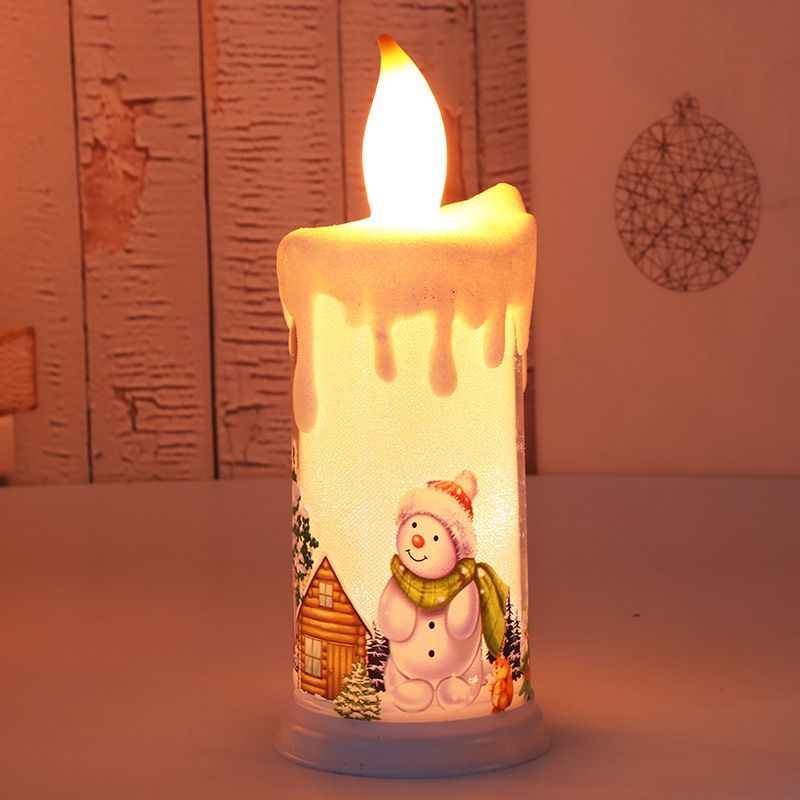Santa Claus Night Light Christmas Decoration Simulation Flame Candle LED Lamp
