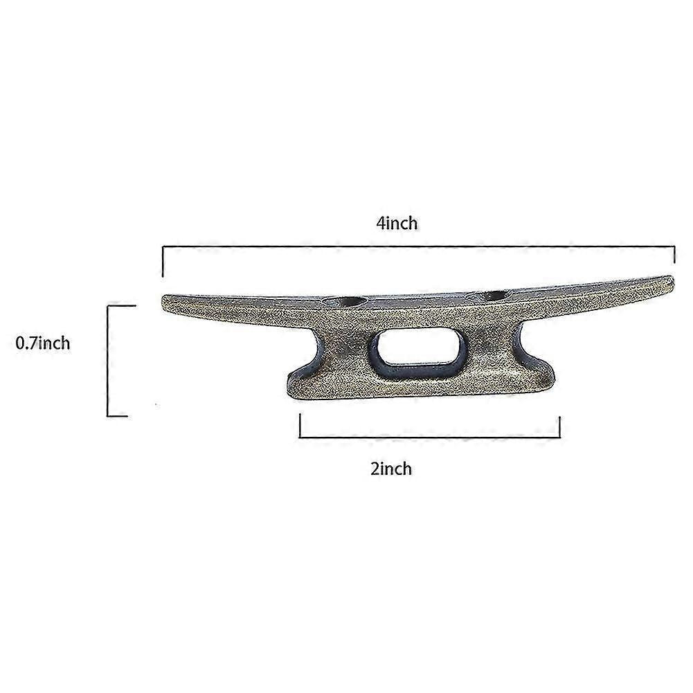 Boat Dock Cleat 4 Inch For Mooring Boat Bronze Host Cast Iron Suitable For Nautical Beach Lake Maritime Decor,4pcs