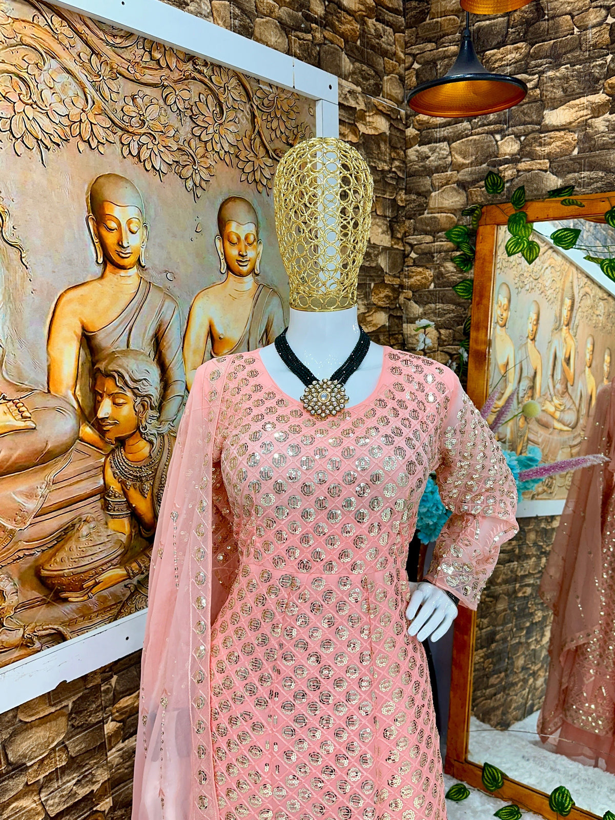 Fab Zone Designer Party Wear Look Nayra Kurti With Plazzo And Dupatta