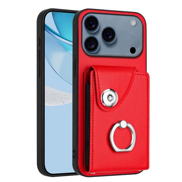 For iPhone 18 Pro Max / iPhone 17 Pro Max Organ Card Bag Ring Holder Phone Case