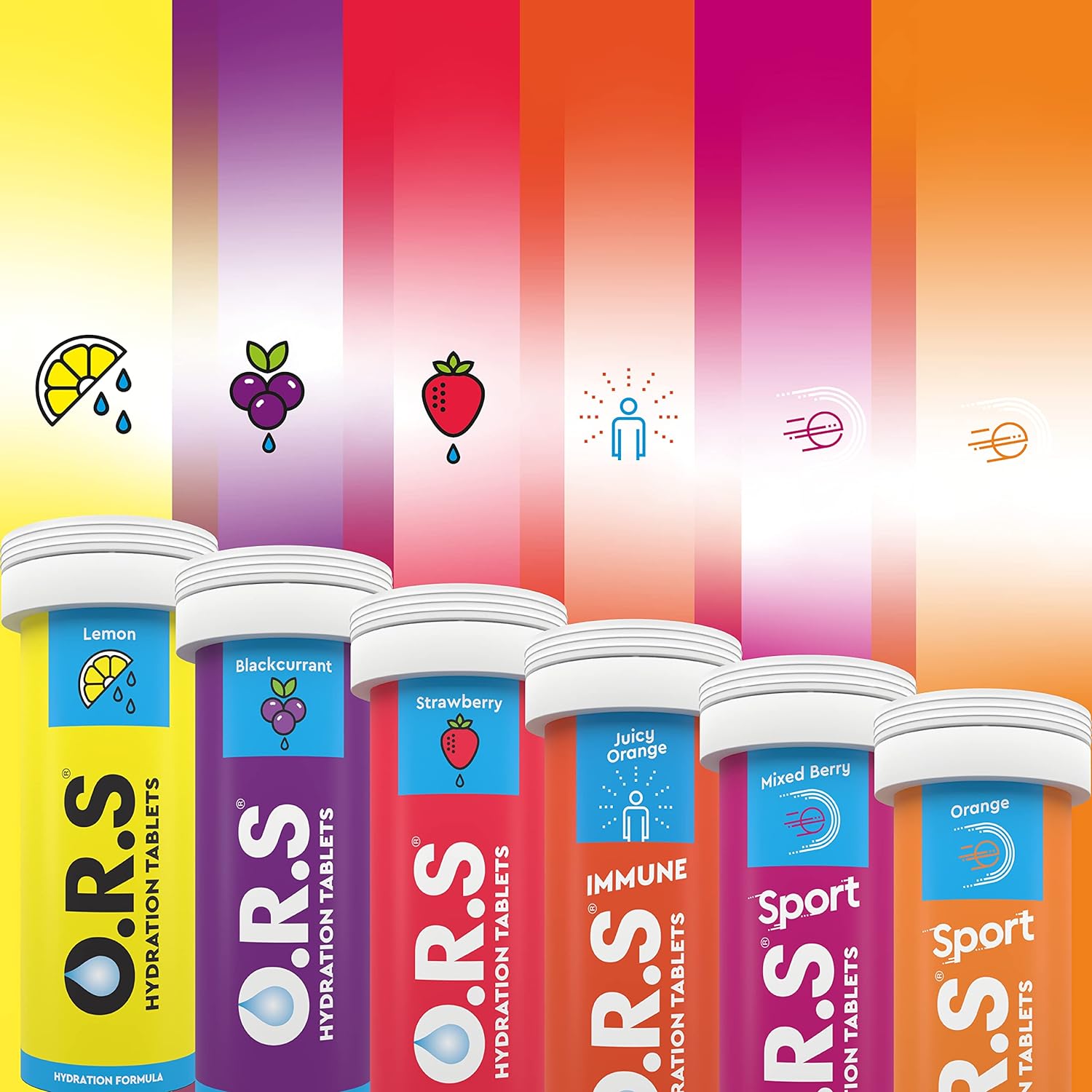 O.R.S Hydration Tablets With Electrolytes, Vegan, Gluten And Lactose Free Formula – Soluble Sports Hydration Tablets With Natural Strawberry Flavour, 72 Tablets (Pack Of 3 x 24)
