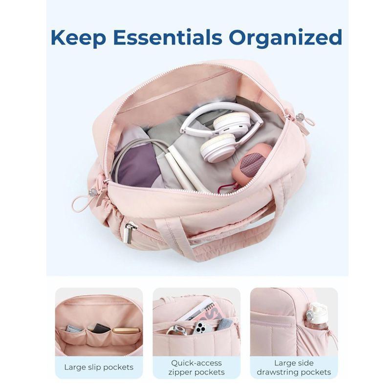 Women Duffle Bag Travel Weekender Carry On Bag Gym Tote with Wet Pocket