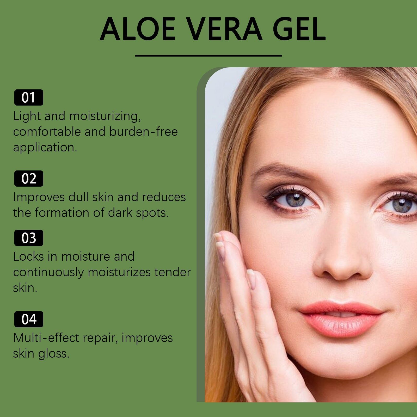 Aloe Vera Gel for Facial Care, Hydrating, Soothing, Skin Repair, Natural Moisturizer ,100g
