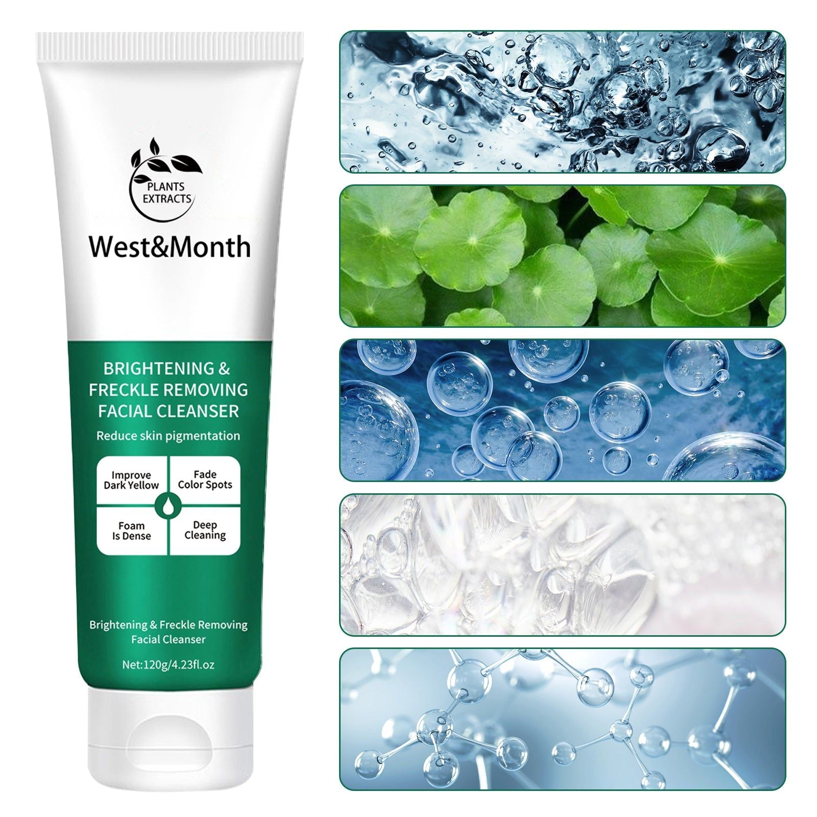 Brightening and Cleansing Facial Cleanser, Gentle Moisturizing, Acne Control, Hydrating, Refreshing ,120g