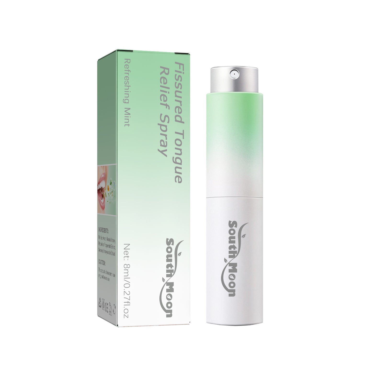 Crack Tongue Relief Spray, Fresh Breath Deodorizer, Oral Health, Probiotics, Manuka Honey ,8ml
