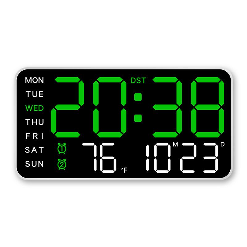 Digital Alarm Wall Clock Large LED Display Table Clock for Home Office Bedroom Living Room