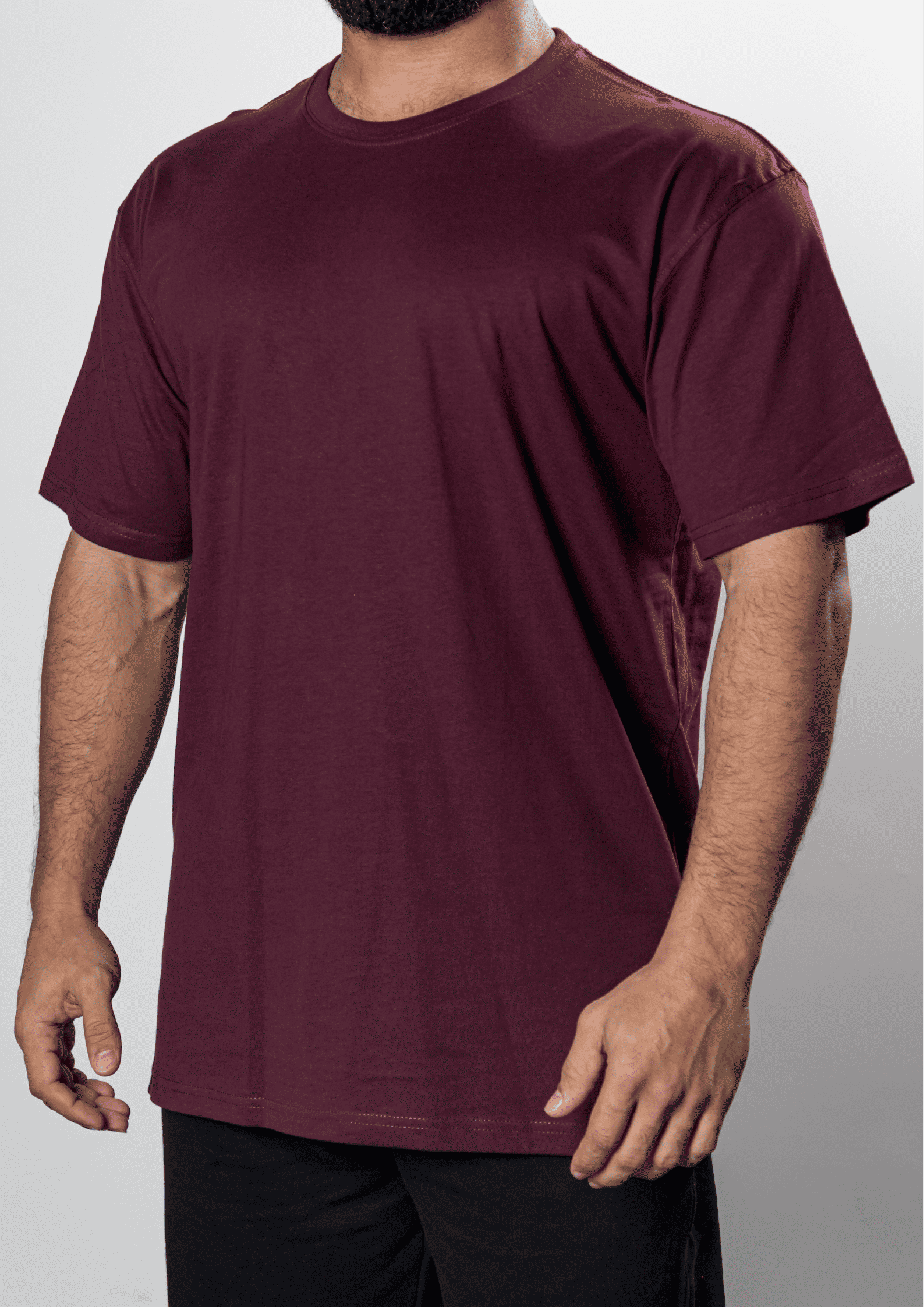 NO JEANS Cotton T-shirts – Maroon