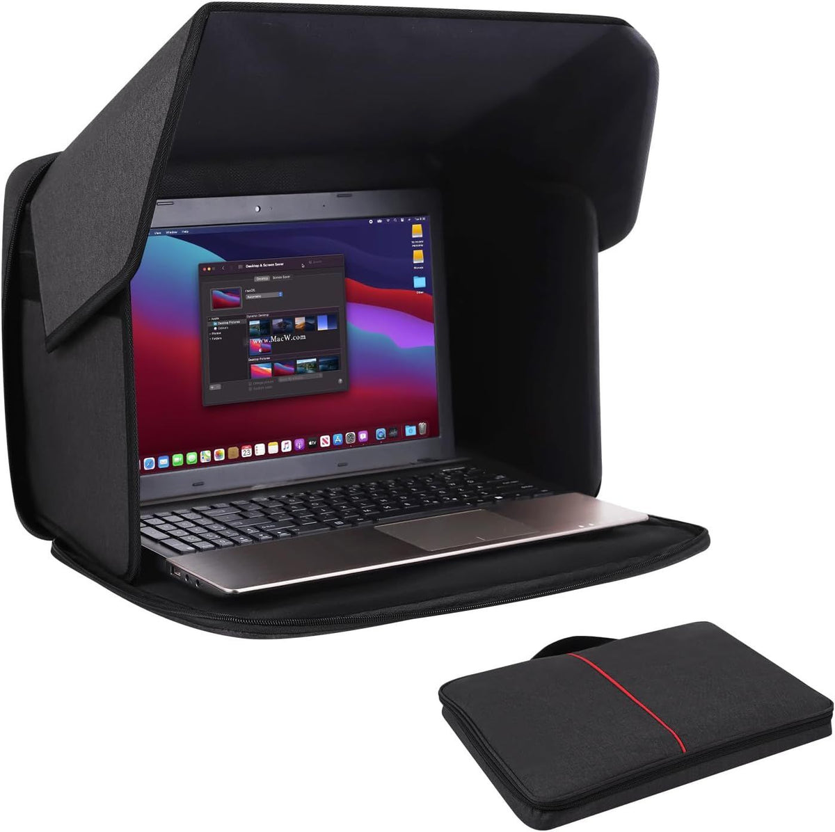 Laptop Sun Shade Laptop Sun Glare Shield Privacy Cover for Working Outside