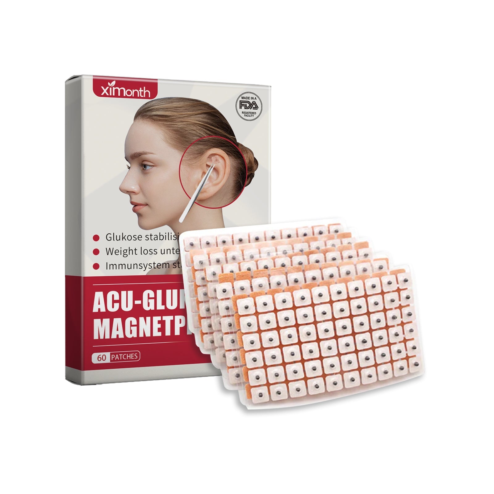 Auricle Care Ear Patch, Gentle, Waterproof, Skin-Friendly, Comfort, Vitality, Easy to Use ,60 patches