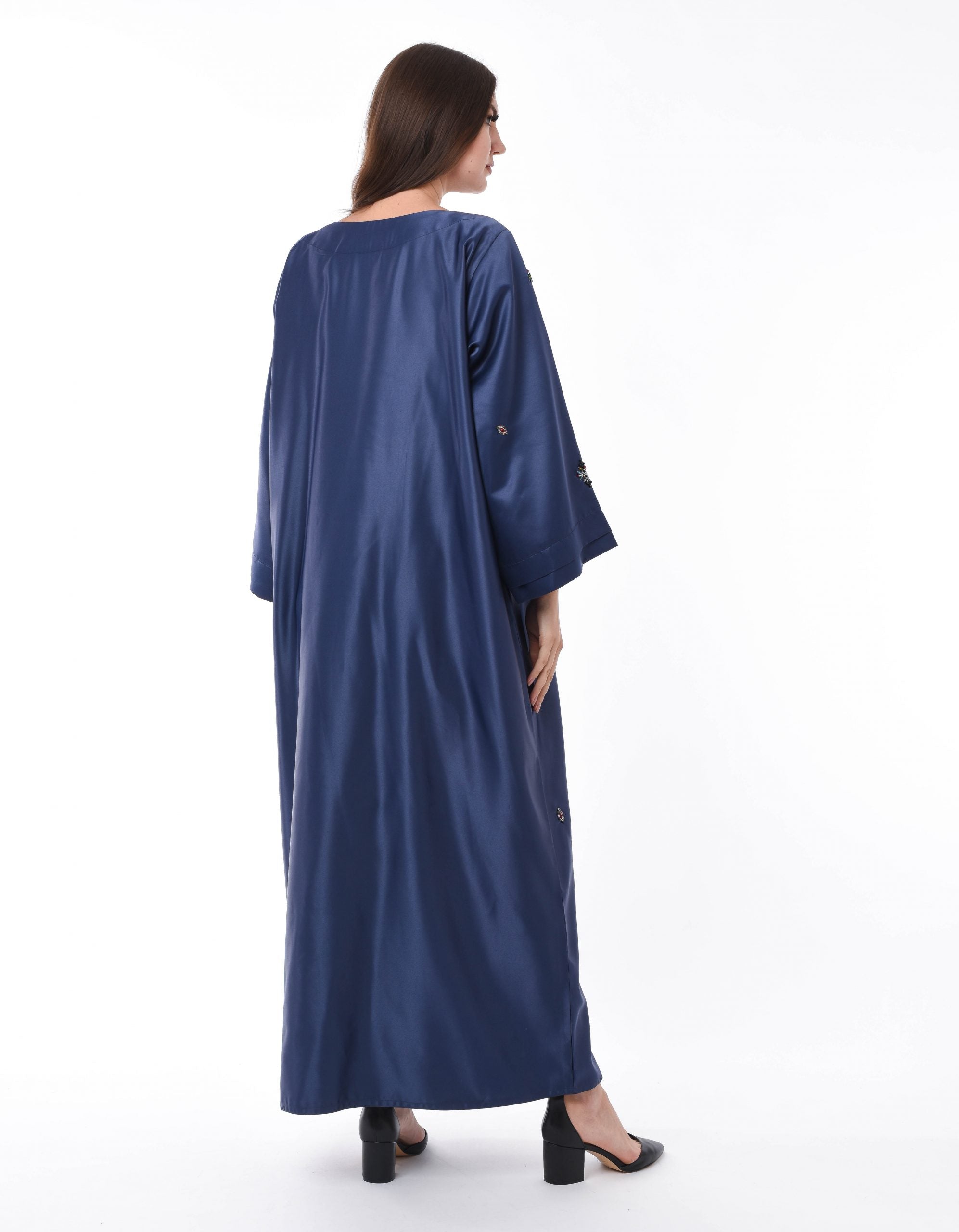 MOiSTREET Navy Kaftan with Hand Embroidery