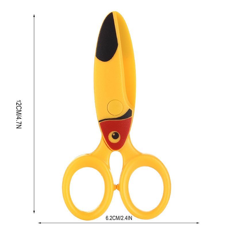 3Pcs Cartoon Scissors Kids Safety Scissors Training Scissors For Cutting Paper