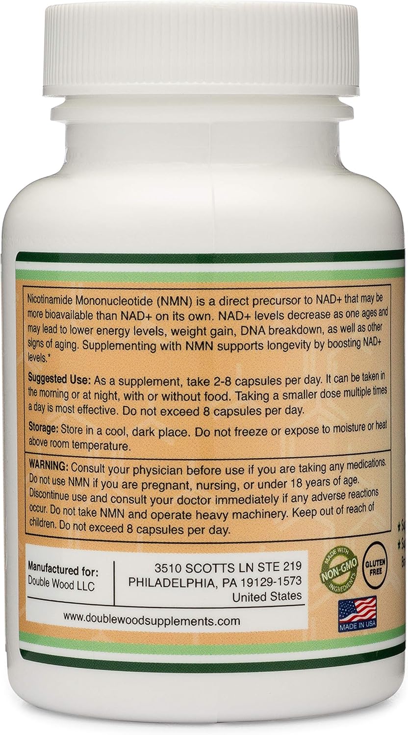 DoubleWood Supplements NMN 250mg 60 Capsules