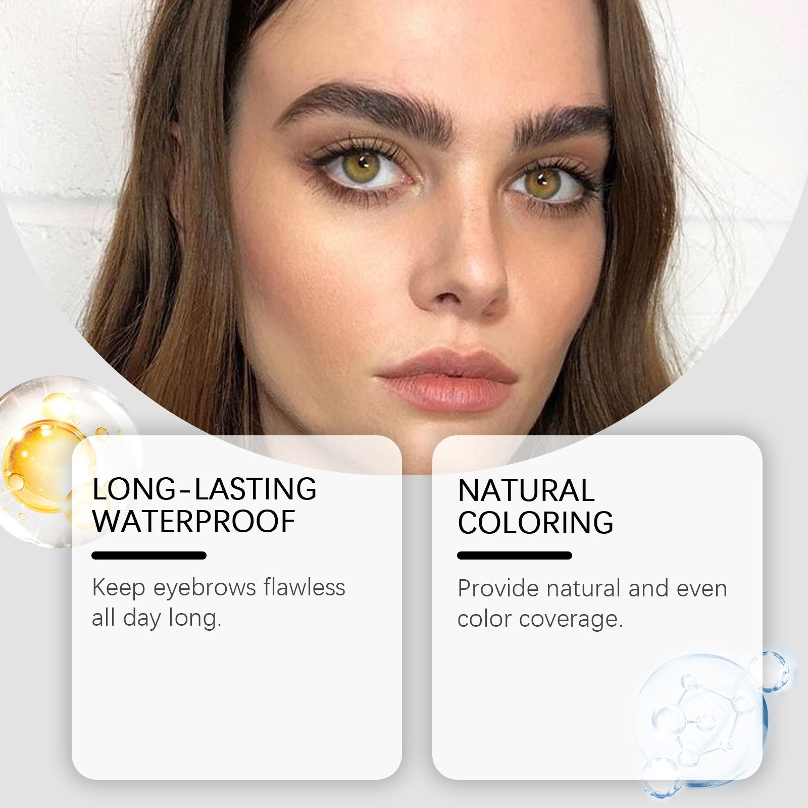 Brown Four-Prong Eyebrow Pencil, Waterproof, Natural Flow, Long-Lasting, Flawless Brows ,5g
