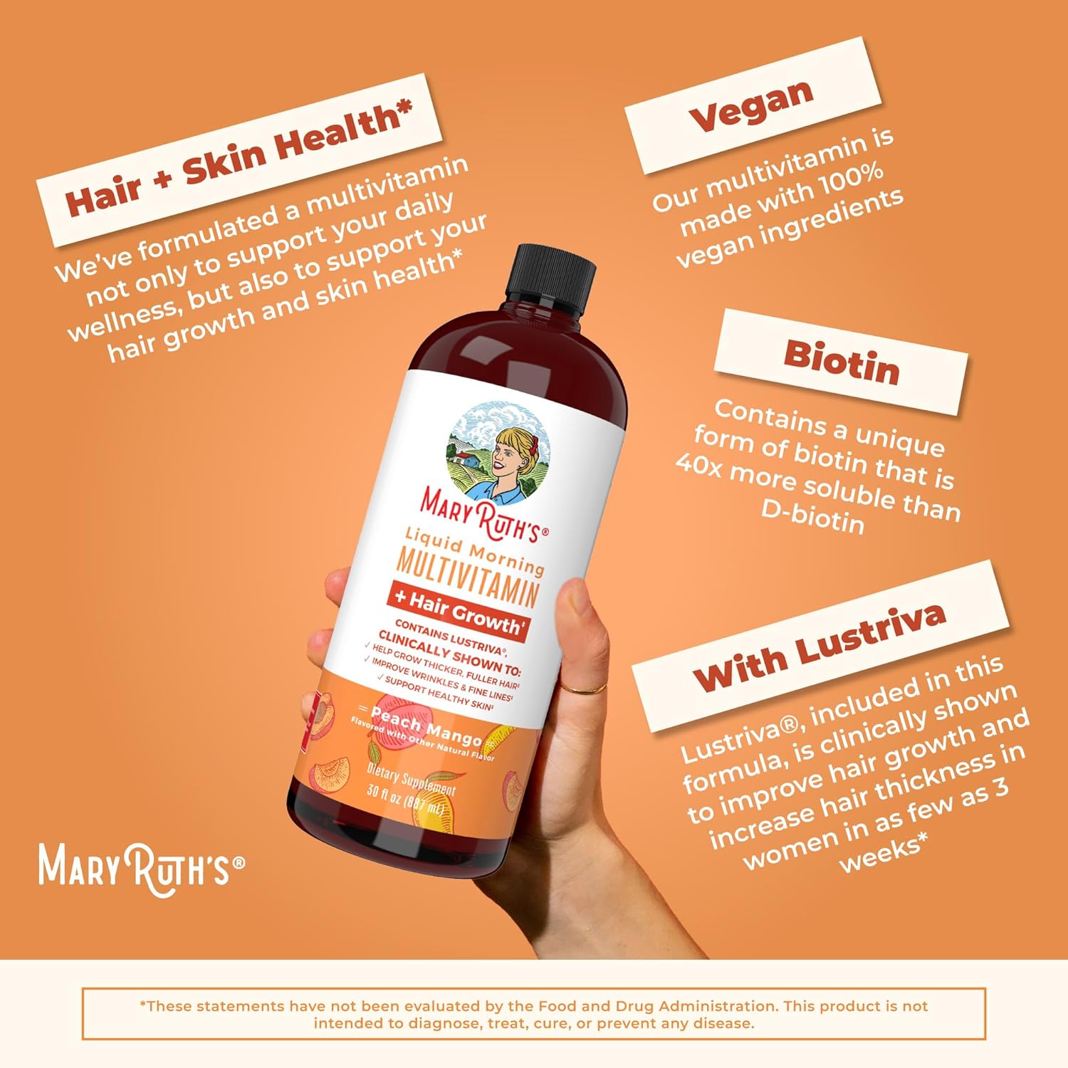 Liquid Morning Multivitamin + Hair Growth