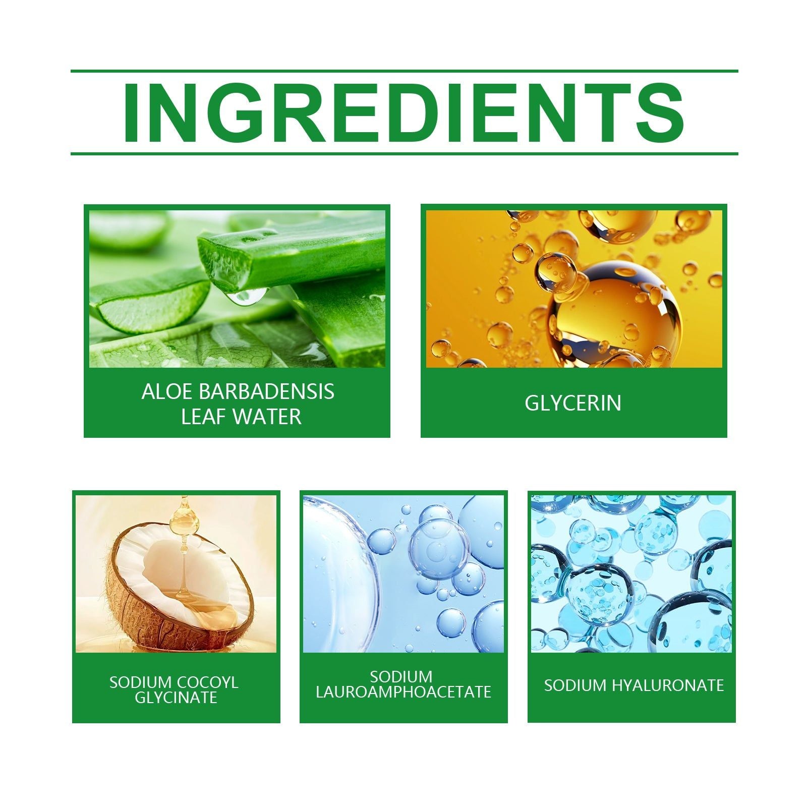 Aloe Vera Facial Cleansing Foam, Gentle Hydrating Oil Control, Brightening, Pore Purifying ,100ml