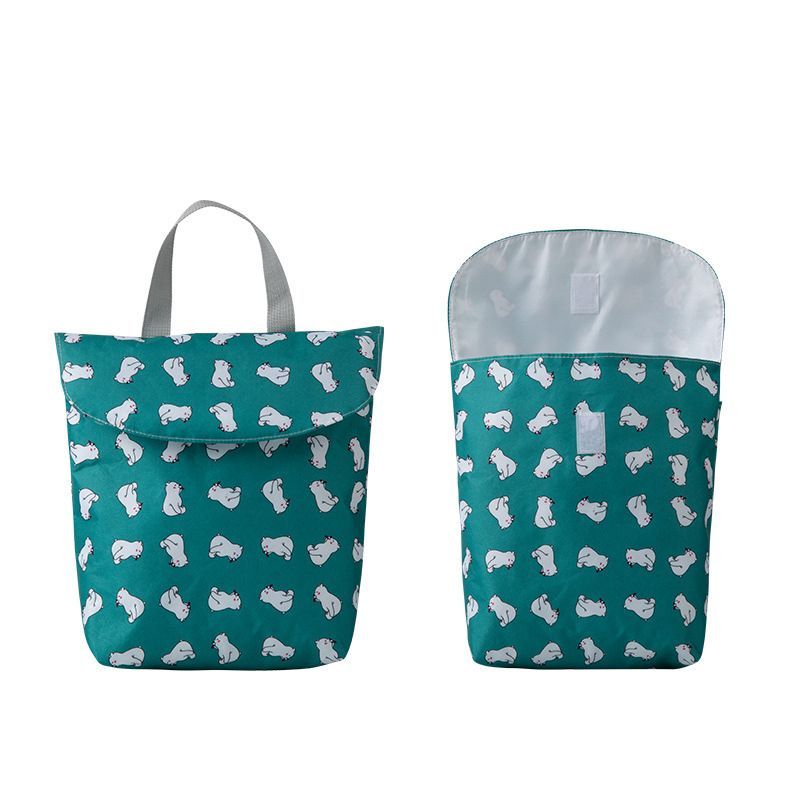 2Pcs Baby Diaper Bag Portable Waterproof Hanging Storage Pouch Tote For Outing